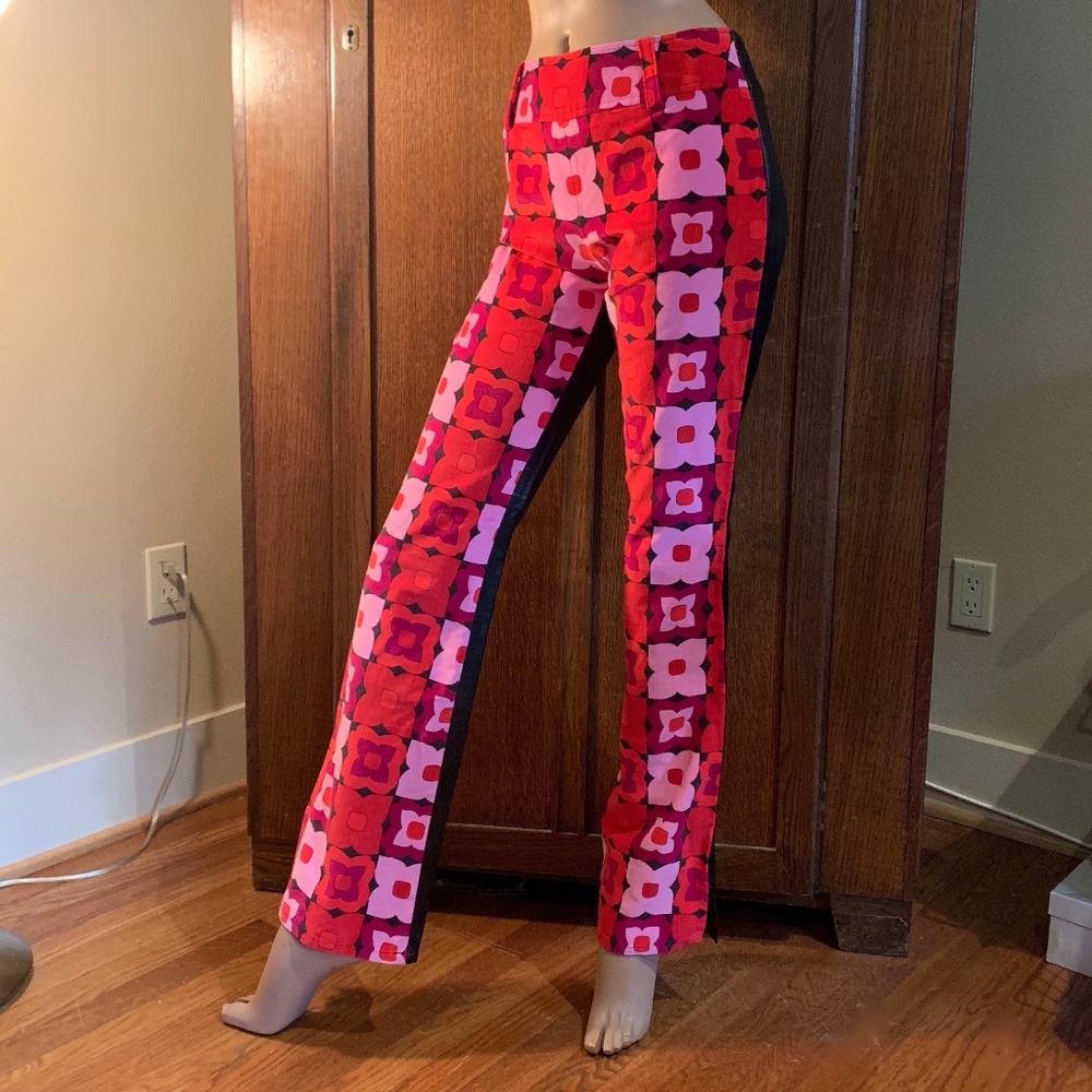 Dolce & Gabbana Designer Leather/velveteen pants